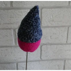 Blumenstecker / Pflanzenstecker Wichtel mit Kulleraugen - pink/blau Weihnachtsdeko