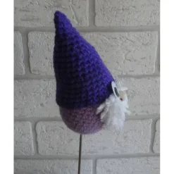 Blumenstecker / Pflanzenstecker Wichtel mit Kulleraugen - lila/flieder Weihnachtsdeko