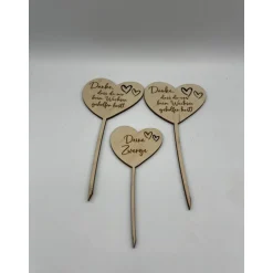 Einschulung|UnikArt-Studio Blumenstecker aus Holz personalisiert – Abschiedsgeschenk für Erzieherin, Kindergarten & Schule