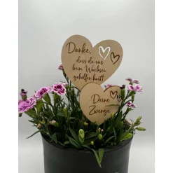 Einschulung|UnikArt-Studio Blumenstecker aus Holz personalisiert – Abschiedsgeschenk für Erzieherin, Kindergarten & Schule