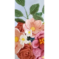 Sale Blumenstrauß gehäkelt | Hochzeitsstrauß Rosa | Geburtstag Geschenkidee Hochzeitstag Accessoires
