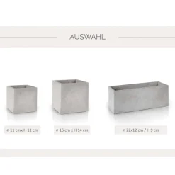 Blumen|SelfmadeStudio Blumentopf Beton-Optik mit Gravur – Glück ist eine Mama wie dich zu haben – personalisiertes Geschenk Muttertag