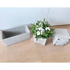 Blumen|SelfmadeStudio Blumentopf Beton-Optik mit Gravur – Glück ist eine Mama wie dich zu haben – personalisiertes Geschenk Muttertag