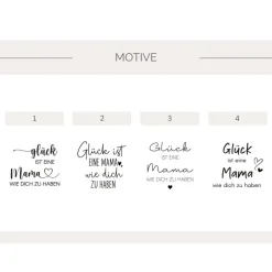 Blumen|SelfmadeStudio Blumentopf Beton-Optik mit Gravur – Glück ist eine Mama wie dich zu haben – personalisiertes Geschenk Muttertag