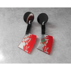Discount Blutige Hackebeil Ohrstecker – Halloween Messer Statement Schmuck aus Acryl Schmuck