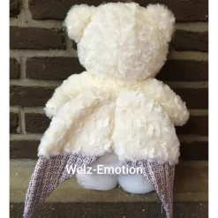 Geldgeschenke|Welz-Emotion Bär mit Flügel ( Engel) - Kuscheltier individuell bestickt zur Geburt, Taufe, Geburtstag oder weiteren Anlässe