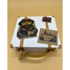 Bär mit Koffer im Koffer für Geldgeschenke zur Reise Geschenkverpackungen