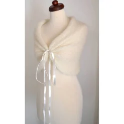 Best Braut Stola, Bolero, Tuch, Umhang, creme, Hochzeit, Besondere Anlässe, Alpaka Seide! Brautstolen & -Boleros