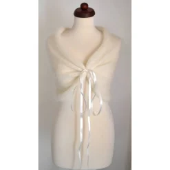 Best Braut Stola, Bolero, Tuch, Umhang, creme, Hochzeit, Besondere Anlässe, Alpaka Seide! Brautstolen & -Boleros