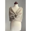 Discount Braut Stola, Tuch, Umhang, Bolero, Schal, Hochzeit, Alpaka Seide! Milchcafe! Brautstolen & -Boleros