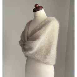 Discount Braut Stola, Tuch, Umhang, Bolero, Schal, Hochzeit, Alpaka Seide! Milchcafe! Brautstolen & -Boleros