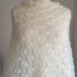 Best Braut Stola, Umhang, Tuch, Bolero, Weste, Hochzeits Stola, Creme!Alpaka Seide! Brautstolen & -Boleros