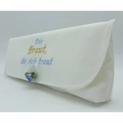 Online Brautclutch aus Batist, bestickt Brauttasche - ein -Unikat Brauttaschen