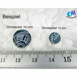 Brautschmuck Faux Opal weiß versilberte Ohrstecker  14 mm   Handgearbeitete  ART 3497 Brautschmuck