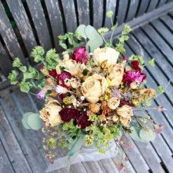 Outlet Brautstrauß aus getrockneten Blumen (teils in Bio-Qualität) in Boho-Style Brautschmuck
