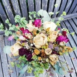 Outlet Brautstrauß aus getrockneten Blumen (teils in Bio-Qualität) in Boho-Style Brautschmuck
