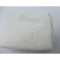 Brauttaschen|hessmade Brauttasche bestickt in ecru mit Chenilleranke