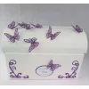 Geschenke|CreativAnita Briefbox Truhe SCHMETTERLINGE VIOLETT Kommunion