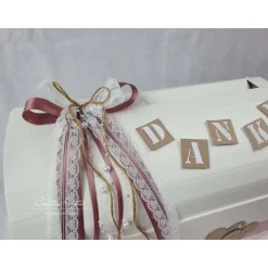 Hochzeitsdeko|CreativAnita Briefbox Truhe VINTAGE DANKE mit Altrosa - Hochzeit Kartenbox