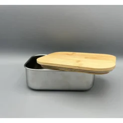 Online Brotdose für Kinder personalisiert – Edelstahl Lunchbox mit Holzdeckel und Gravur, Geschenk für Geburtstag & Schule Kinder Einschulung