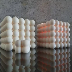 Hot Bubble Cube Kerze – Handgemachte Sojawachs-Kerze in modernem Design, dekorativ und nachhaltig Tischdekoration