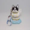 Discount Bulldogge Bulli 3D Trauer Taschenanhänger Vintage Figur personalisierbar Deko Unikat Mutmacher