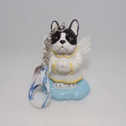 Discount Bulldogge Bulli 3D Trauer Taschenanhänger Vintage Figur personalisierbar Deko Unikat Mutmacher
