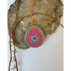 Buntes gehäkeltes Wende-Osterei Ostereier
