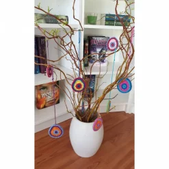 Buntes gehäkeltes Wende-Osterei Ostereier