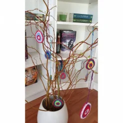 Buntes gehäkeltes Wende-Osterei Ostereier