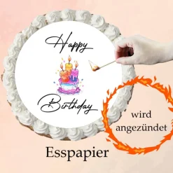 Clearance Burn Away Tortenaufleger Set Cake Tortenaufleger Happy Birthday Tortenbild Tortenaufleger Tortendekoration