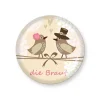 Accessoires|moments-kreativatelier Button „die Braut“  3,2 cm
