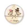 Accessoires|moments-kreativatelier Button „JA-Sager“  3,2 cm