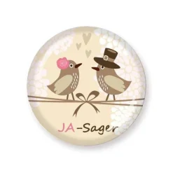 Accessoires|moments-kreativatelier Button „JA-Sager“  3,2 cm