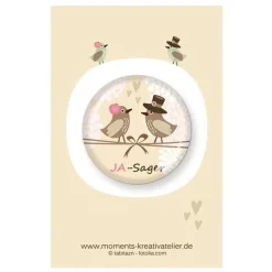 Accessoires|moments-kreativatelier Button „JA-Sager“  3,2 cm