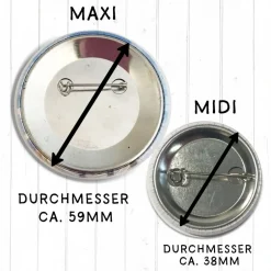 Clearance Button „Tschüss Grundschule 2026 – Hallo 5. Klasse“ | Regenbogen-Design | 38mm & 59mm | Geschenk Schulwechsel & Abschied Kinder Einschulung