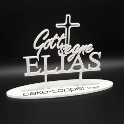 Taufkerzen|logo-cut Cake Topper Taufe V11
