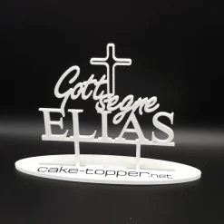 Taufkerzen|logo-cut Cake Topper Taufe V11