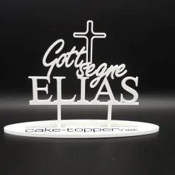 Taufkerzen|logo-cut Cake Topper Taufe V11