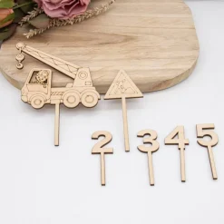 Discount Caketopper Baustelle –  Kuchenaufsatz für Geburtstage & Babypartys Tortendekoration