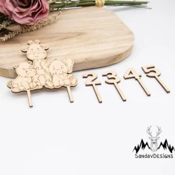 Caketopper Dschungeltiere –  Kuchenaufsatz für Geburtstage & Babypartys Tortendekoration