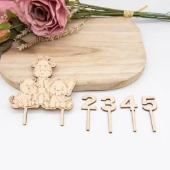 Caketopper Dschungeltiere –  Kuchenaufsatz für Geburtstage & Babypartys Tortendekoration