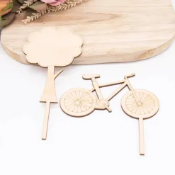 Tortendekoration|SandavDesigns Caketopper Fahrrad mit Baum –  Kuchenaufsatz für Geburtstage & Partys