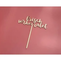 Discount Caketopper "frisch verheiratet" Tortendekoration