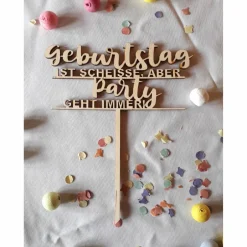 Discount Caketopper "Geburtstag Party" Tortendekoration