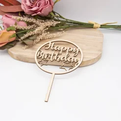 Outlet Caketopper Happy Birthday –  Kuchenaufsatz für Geburtstage & Partys Dekoration