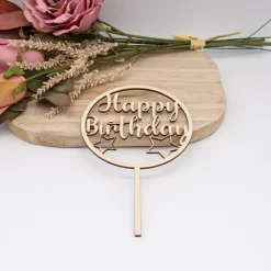 Outlet Caketopper Happy Birthday –  Kuchenaufsatz für Geburtstage & Partys Dekoration