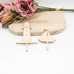 Clearance Caketopper Leuchtturm und Boot –  Kuchenaufsatz für Geburtstage & Partys Tortendekoration