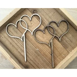 Discount Caketopper mit 2 Herzen,verschiedene Größen und Farben, Hochzeit, Verlobung, Valentinstag Tortendekoration