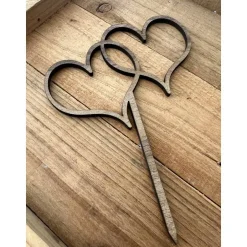 Discount Caketopper mit 2 Herzen,verschiedene Größen und Farben, Hochzeit, Verlobung, Valentinstag Tortendekoration